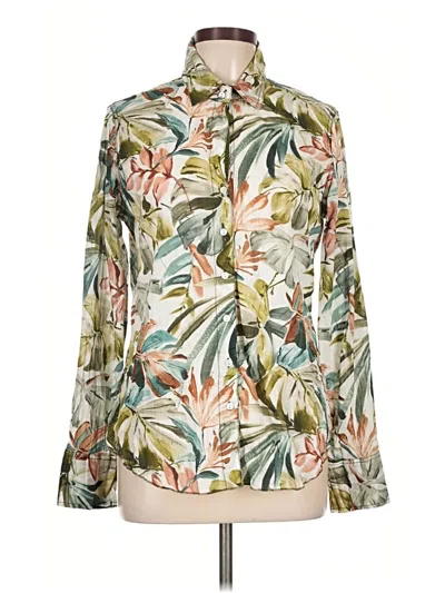 Pre-owned Cino Long Sleeve Blouse In Ivory