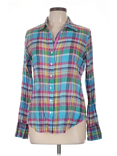 Pre-owned Cino Long Sleeve Button Down Shirt In Blue