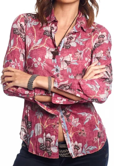 Cino Women's Souk Floral Blouse In Red Floral In Pink