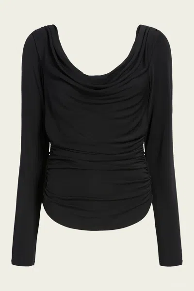 Cinq À Sept - Trunkshow Long Sleeve Cherise Top In Black