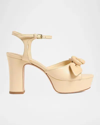 Cinq À Sept 95mm Arianna Leather Platform Sandals In Neutral