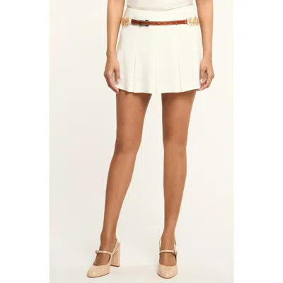 Cinq À Sept Aanya Belted Miniskirt In Neutral