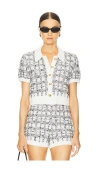 Cinq À Sept Adalee Short-sleeve Cardigan In 黑色、白色