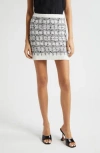 Cinq À Sept Checked Knitted Shorts In Black/white