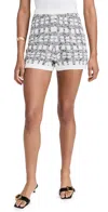 Cinq À Sept Adalee Shorts Black/white In Black/white