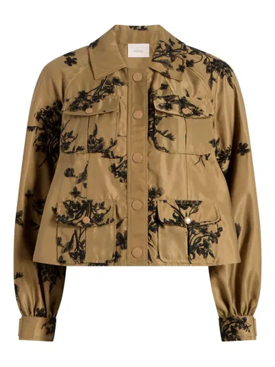 CINQ À SEPT ADAMI FLORAL-PRINT JACKET