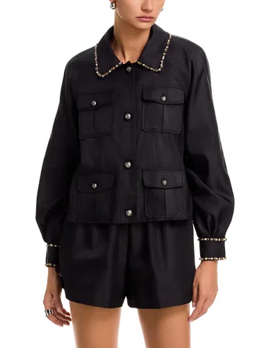 Cinq À Sept Cinq A Sept Adami Rhinestone Chain Jacket In Black