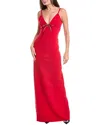 Cinq À Sept Adele Bow-detail Silk Gown In Red