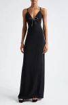 Cinq À Sept Adele Sleeveless Bow Gown In Black