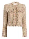 Cinq À Sept Adeline Boucle Fringe Jacket In Neutral