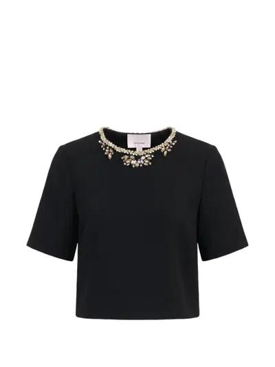 Cinq À Sept Adona Crystal-embellished Top In Black