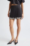 Cinq À Sept Adona Embellished Hem Miniskirt In Black
