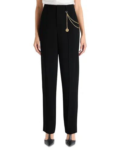 Cinq À Sept Cinq A Sept Alaina Chain-trim Pants In Black