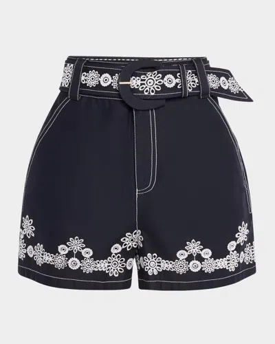 CINQ À SEPT ALDI EYELET SHORTS