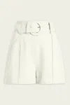 Cinq À Sept Aldi Belted High-rise Stitched Shorts