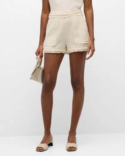 CINQ À SEPT ALLEN FAUX PEARL BOUCLE SHORTS