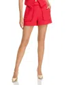 Cinq À Sept Cinq A Sept Allen Tweed Fringe Trim Shorts In Cherry Lemon