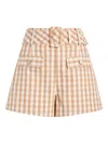 Cinq À Sept Gingham Denim Allie Short In 中性色