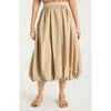 Cinq À Sept Allinae Bubble Hem Nylon Skirt In Khaki