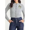 Cinq À Sept Cinq A Sept Allura Embellished Cardigan In Gray