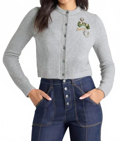 Cinq À Sept Allura Cardigan In Light Heather Grey Clear In Multi