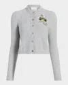 Cinq À Sept Cinq A Sept Allura Embellished Cardigan In Gray