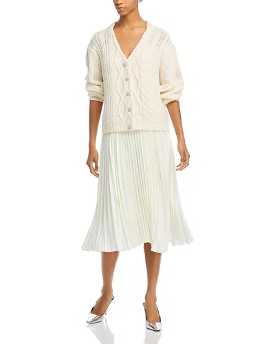 Cinq À Sept Cinq A Sept Amandine Cardigan Layered Dress In Ivory