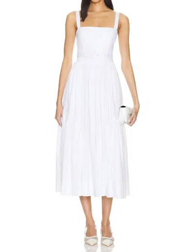 Cinq À Sept Amber Poplin A-line Dress In White