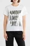 Cinq À Sept Amour Amour Amour Foiled Graphic T-shirt
