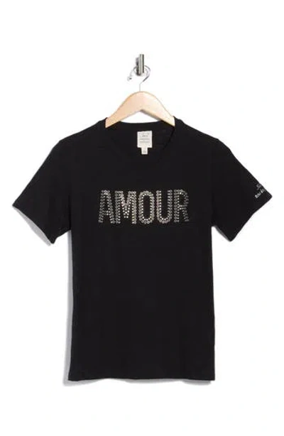 Cinq À Sept Amour Grommet Cotton T-shirt In Black