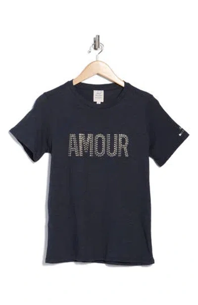Cinq À Sept Amour Grommet Cotton T-shirt In Blue