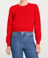 Cinq À Sept Cinq A Sept Amour Heatset Pullover Sweater In Red