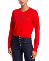 Cinq À Sept Cinq A Sept Amour Heatset Pullover Sweater In Red