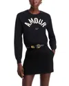 Cinq À Sept Cinq A Sept Amour Raglan Sleeve Sweater In Black/plaster