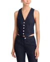 Cinq À Sept Cinq A Sept Anderson Metallic Pinstripe Vest In Blue