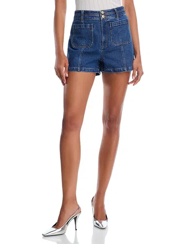 Cinq À Sept Cinq A Sept Andie Dorothea High Rise Jean Shorts In Tide In Blue