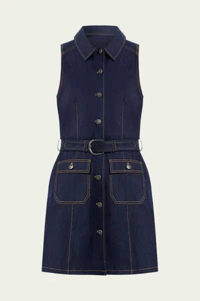 Cinq À Sept Andree Mini Dress In Indigo In Black