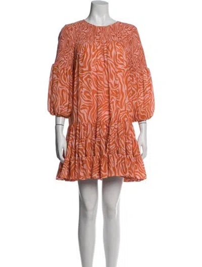 Pre-owned Cinq À Sept Animal Print Mini Dress In Multi