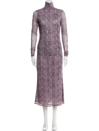 Pre-owned Cinq À Sept Animal Print Skirt Set In Pink