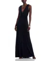 Cinq À Sept Ansey Sleeveless Twist-front Gown In Black