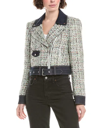 Cinq À Sept Anya Boucle Zoe Jacket In Green