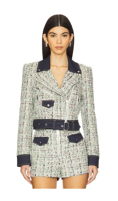Cinq À Sept Anya Boucle Zoe Jacket In Patina Multi