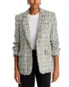 Cinq À Sept Khloe Single-breasted Boucle Blazer In Patina Multi