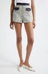 Cinq À Sept Cinq A Sept Anya Boucle Zoe Tweed Shorts In Patina Multi