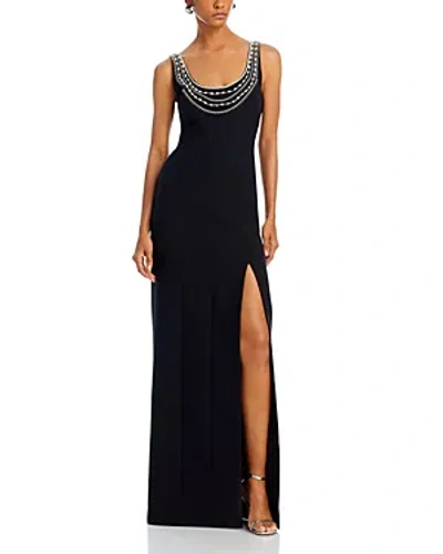 Cinq À Sept Cinq A Sept April Gown In Black/ Silver
