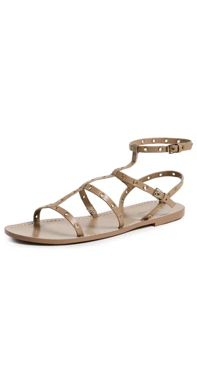 Cinq À Sept Ariella Strappy Grommet Sandals Brown Sugar