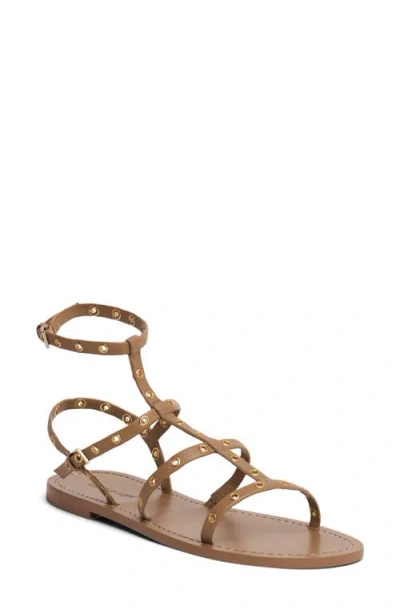 Cinq À Sept Ariella Studded Cage Sandal In Brown