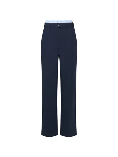 Cinq À Sept Aron Straight Trousers In Blue