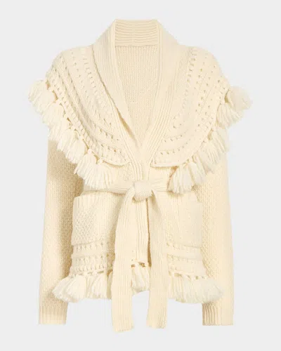 Cinq À Sept Asmi Tie-front Cardigan In Neutral