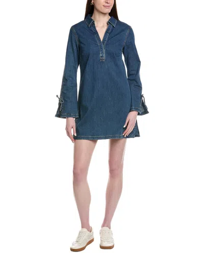 Cinq À Sept Aster Shirtdress In Blue